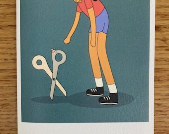 Funny runner greetings card - "Sorry, but I can't run with you"