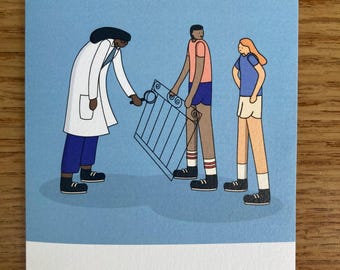 Funny Runner Greetings Card for Gait analysis