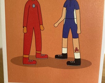 Funny Ironman Triathlon Greetings Card - Superhero Event