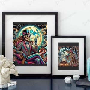Whimsical Skulls: Day of the Dead 20 photos 300 DPI 8x10 12x12 12x15 18x24 inches JPEG Print T-shirt Mug Canva Wall Digital Download
