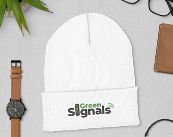 グリーンシグナルズロゴ カフ付きビーニーハット