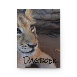 Lion Cub Hardcover Journal - Ruled Writing Notebook for Animal Lovers, Wildlife Enthusiasts, Safari Gift, Cute Lion Planner, Nature Diary