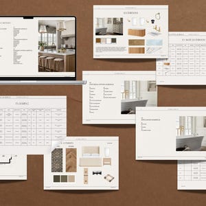Interior Design FF&E Schedule Template, Canva Editable (US Letter, A4 ...