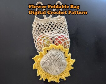 Foldable Flower Bag Crochet Pattern