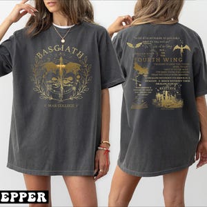 Fourth Wing Dragon Rider 2-Sided Comfort Colors Shirt, Riders Quadrant Shirt, Basgiath Shirt, Dragon Rider Adult Kids Shirt  - arn289
