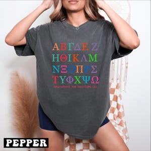 Greek Alphabet Shirt, Sorority Chapter Greek Letter Unique Hellenic Gift for Greek Culture Lovers, Greek Letter Pride Tshirt-  Arn675