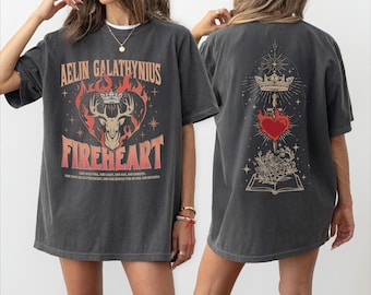 Aelin Galathynius Merch Fireheart Shirt, Throne Of Glass Fan Double-Sided T-shirt, Throne Of Glass Fan Tee, Acotar Shirt  - arn093