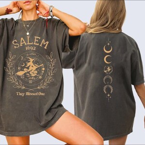 Comfort Colors Salem 1692 Witch Shirt, Vintage Halloween Tee, Spooky Witchcraft Top, Witch History Quote Shirt