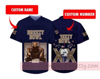 Personalized Breezy Bowl XX 2025 Football Jersey, Chris Brown Jersey, Chris Brown Breezy Bowl Football Jersey, Chris Brown Jersey