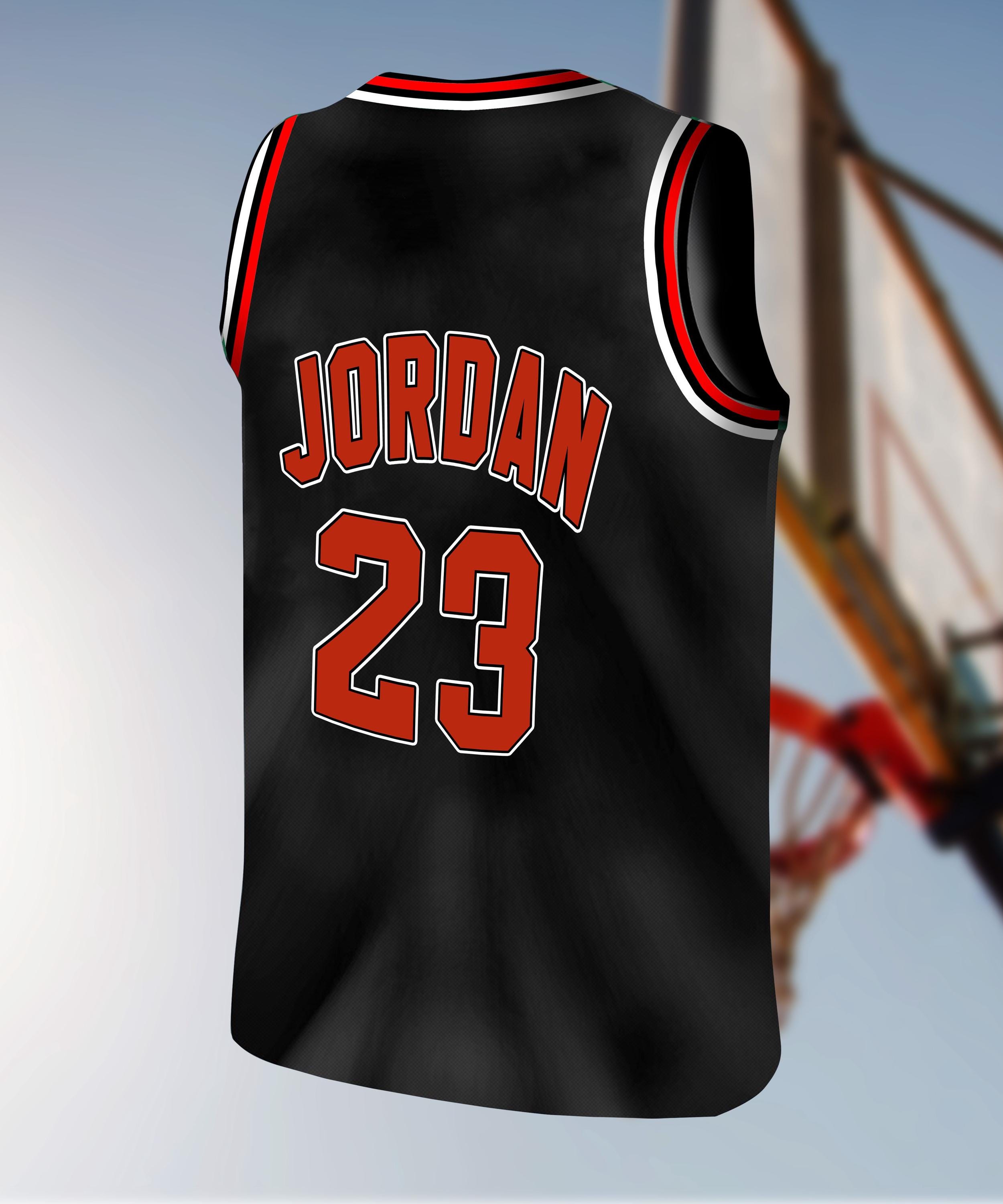 ジョーダン 23 ブルズ ジャージ：レトロ スケルトン バスケットボール