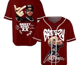 Personalized Chris Brown Tour Jersey, Breezy Bowl XX 2025 Baseball Jersey, Chris Brown Breezy Bowl Football Jersey, Chris Brown Jersey