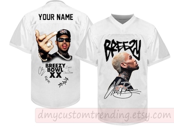 Personalized Chris Brown Tour Jersey, Breezy Bowl XX 2025 Football Jersey, Chris Brown Breezy Bowl Football Jersey, Chris Brown Jersey