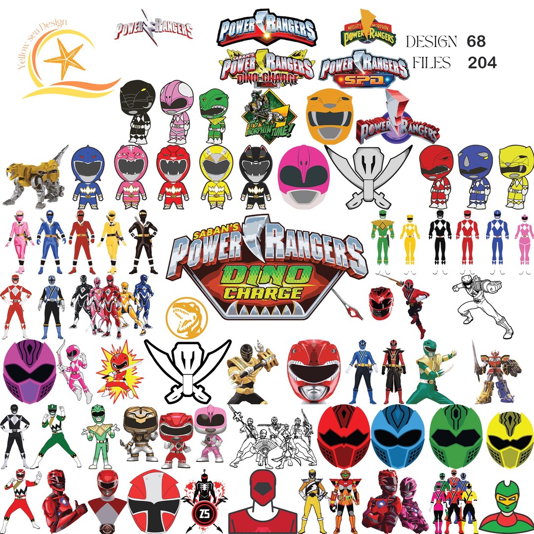 Personajes de Power Rangers Svg / Camiseta / Sudadera con capucha ...