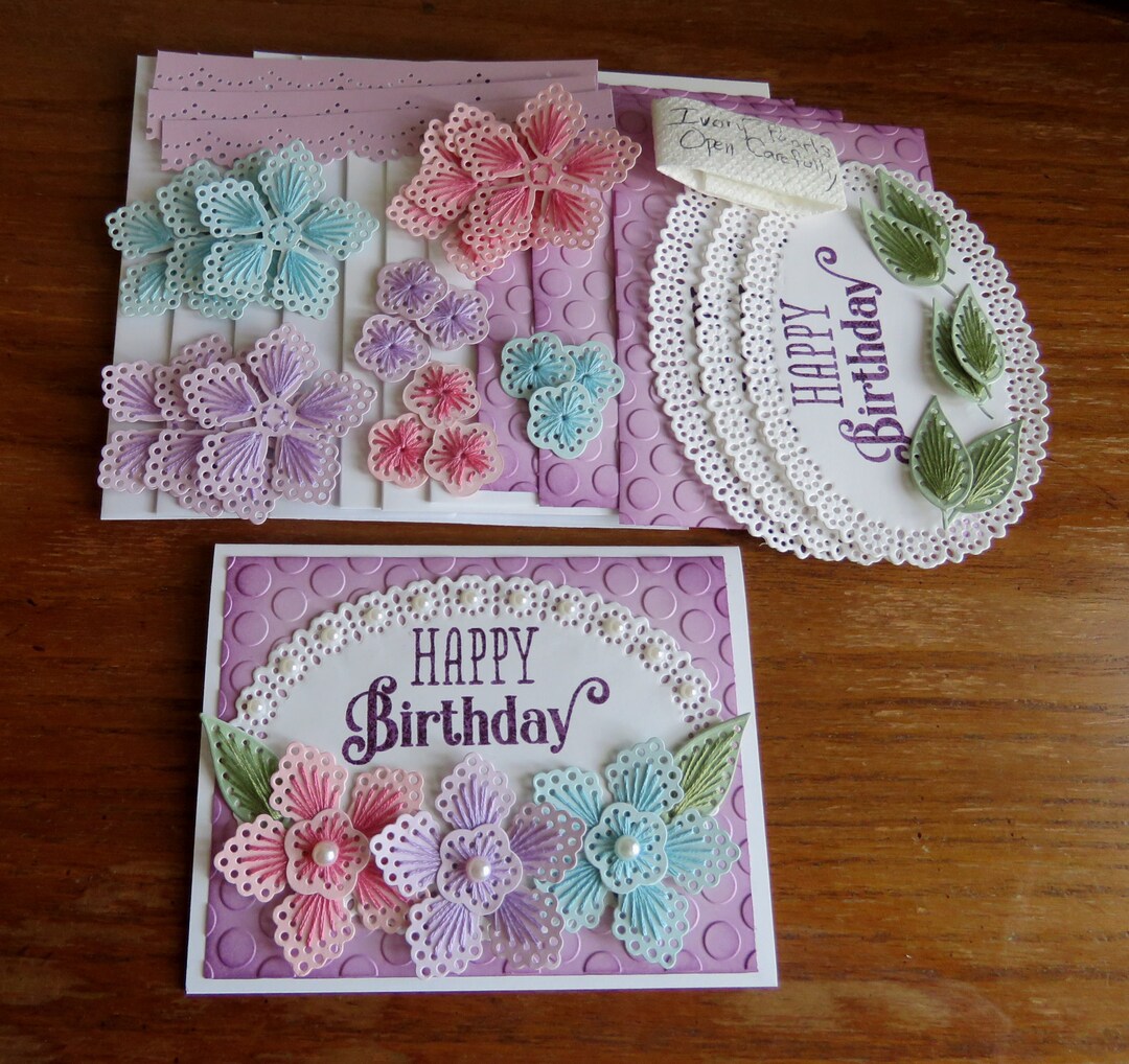 DIY Hand Stitched Birthday Card Kit Hand Made Birthday Card Special