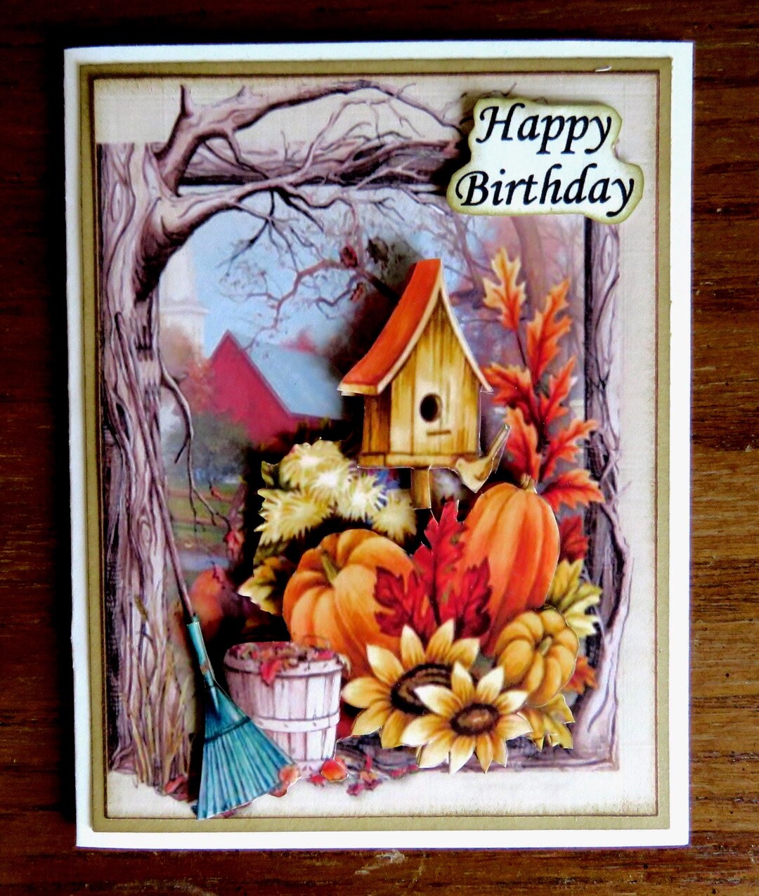 Autumn Card, All Occasion Fall Card, 3D Cards, Birthday, Hello ...