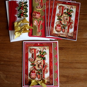 Kit de cartes à faire soi-même, carte de vœux traditionnelle, carte de vœux joie, carte de vœux avec ornements, carte de bonhomme de neige, cartes de voeux traditionnelles, cartes de Hanoucca