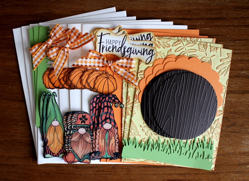 DIY Thanksgiving Card Kit Gnome cards Gnomes and Pumpkins ...