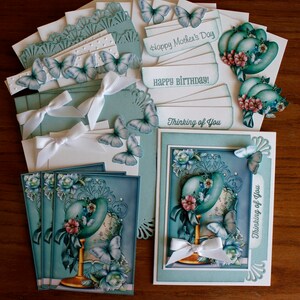 Kit de bricolage chapeau victorien, carte de joyeux anniversaire, carte de pensée pour vous, carte de fête des mères, carte de rétablissement, carte de sympathie