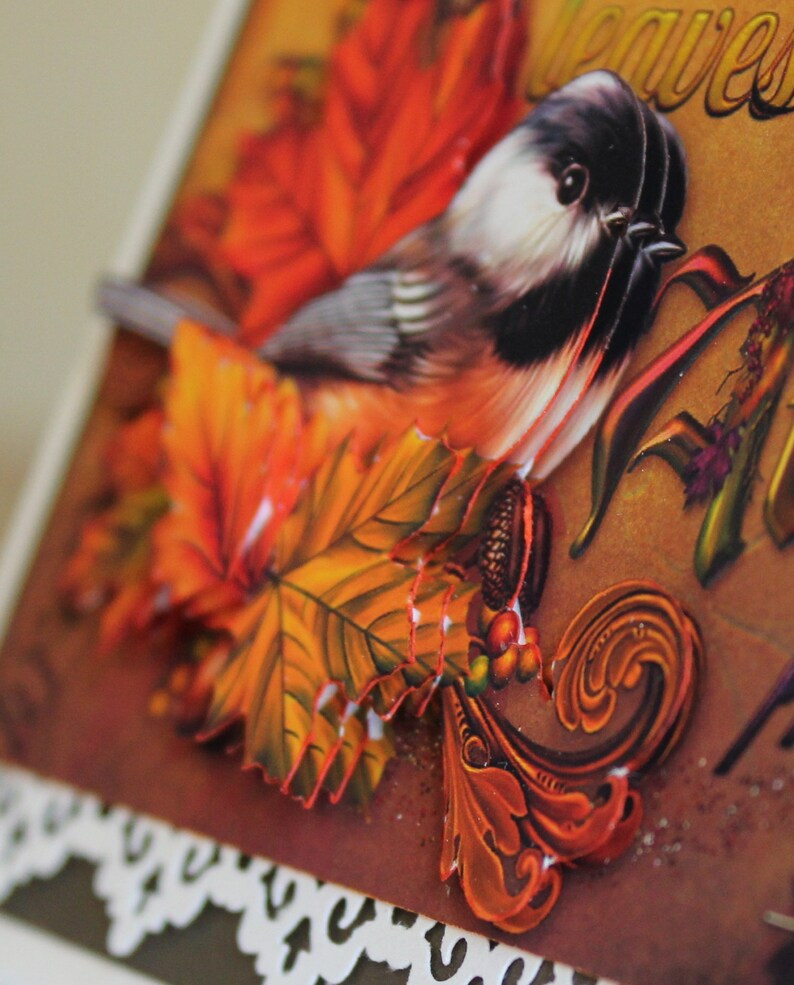DIY Card Kit Handmade Autumn Greeting Card All Occasion Etsy