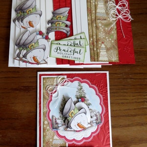 Kit de cartes à faire soi-même, cartes de Noël, cartes de Hanoukka, voeux de Noël, kit de cartes de vœux, kit de cartes de Noël, kit de cartes de Noël, cartes de bonhomme de neige