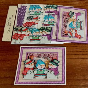 Bricolage, 3D, kit de cartes de bonhommes de neige, fait main, hiver, Noël, vacances, toutes les occasions, anniversaire, à faire vous-même,