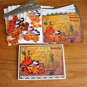 Kit de cartes à faire soi-même, carte de voeux d'automne faite main, carte toutes occasions, carte d'anniversaire, carte pense à vous, rétablissement, carte de Thanksgiving, congé d'automne