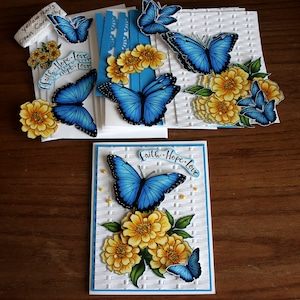 Kit de cartes à faire soi-même, Cartes pour toutes les occasions, Je pense à vous, Estampée à la main, Carte de guérison, Carte d'anniversaire, Ami spécial, Kit 3D fait main, Petit ami adorable