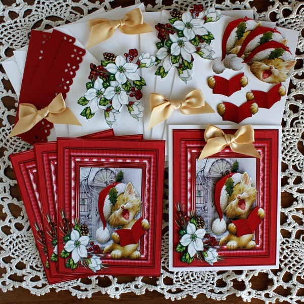 DIY Card Kit, Handmade Christmas Card, Christmas Greetings, Holiday Card, Winter greeting card, All Occasion Card, Birthday Card, ,