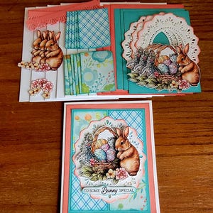 Kit de cartes spéciales DIY To Some BUNNY, Kit de cartes 3D, Kit de cartes de Pâques, Joyeuses Pâques, Bénédictions de Pâques, Fait main, Lapin de Pâques, Panier, Oeufs