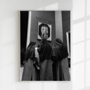 Vintage Nun&#39;s Poster, Digital Nun Print, Digital Nun&#39;s Poster, Sister&#39;s Print Idea, Nun T-shirt and Poster Print Idea.