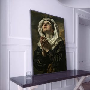 Holy Virgin Poster, Digital Holy Virgin Poster,Mary Digital Art, Praying Holy Virgin, Digital Gift İdea