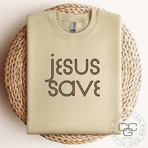 Jesus Save-sweater - religieus sweatshirt met capuchon - Faith Apparel - religieuze cadeaus voor mannen en vrouwen - shirt bijbeltekst