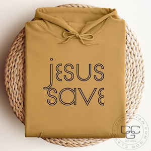 Jesus Save-sweater - religieus sweatshirt met capuchon - Faith Apparel - religieuze cadeaus voor mannen en vrouwen - shirt bijbeltekst