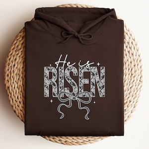 He Is Risen, Women, Perfect Religious Gift Idea, Religious Hooded Sweatshirt
