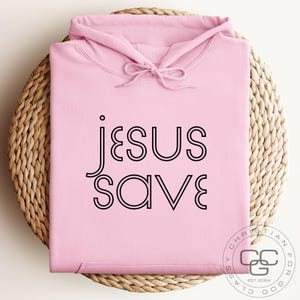 Jesus Save-sweater - religieus sweatshirt met capuchon - Faith Apparel - religieuze cadeaus voor mannen en vrouwen - shirt bijbeltekst