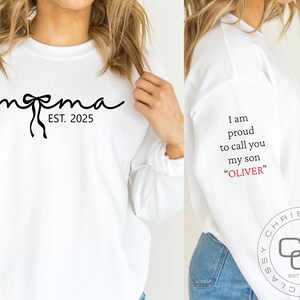 Custom Mama Sweatshirt, Personalized Mom Hoodie With Names, New Mama Outfit, Pregnancy Announcement Clothing, Mothers Day Gifts, Mom Sweater