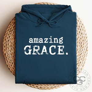 Amazing Grace unisex kleding, religieus sweatshirt met capuchon, Faith-kleding, religieuze cadeaus voor mannen en vrouwen, christelijke hoodie