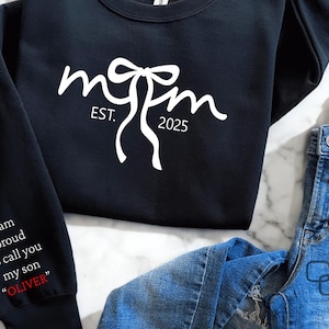 Custom Mama Sweatshirt, Personalized Mom Hoodie With Names, New Mama Outfit, Pregnancy Announcement Clothing, Mothers Day Gifts, Mom Sweater