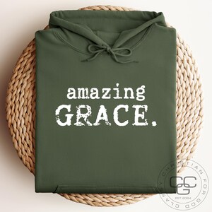 Amazing Grace unisex kleding, religieus sweatshirt met capuchon, Faith-kleding, religieuze cadeaus voor mannen en vrouwen, christelijke hoodie