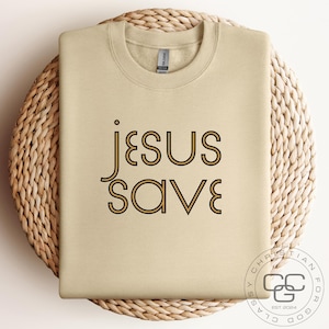 Jesus Save-sweater - religieus sweatshirt met capuchon - Faith Apparel - religieuze cadeaus voor mannen en vrouwen - shirt bijbeltekst