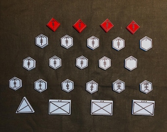 GrpFhr-Set militärische Symbole/ taktische Zeichen mit Magnet - Geländesandkasten - Bundeswehr