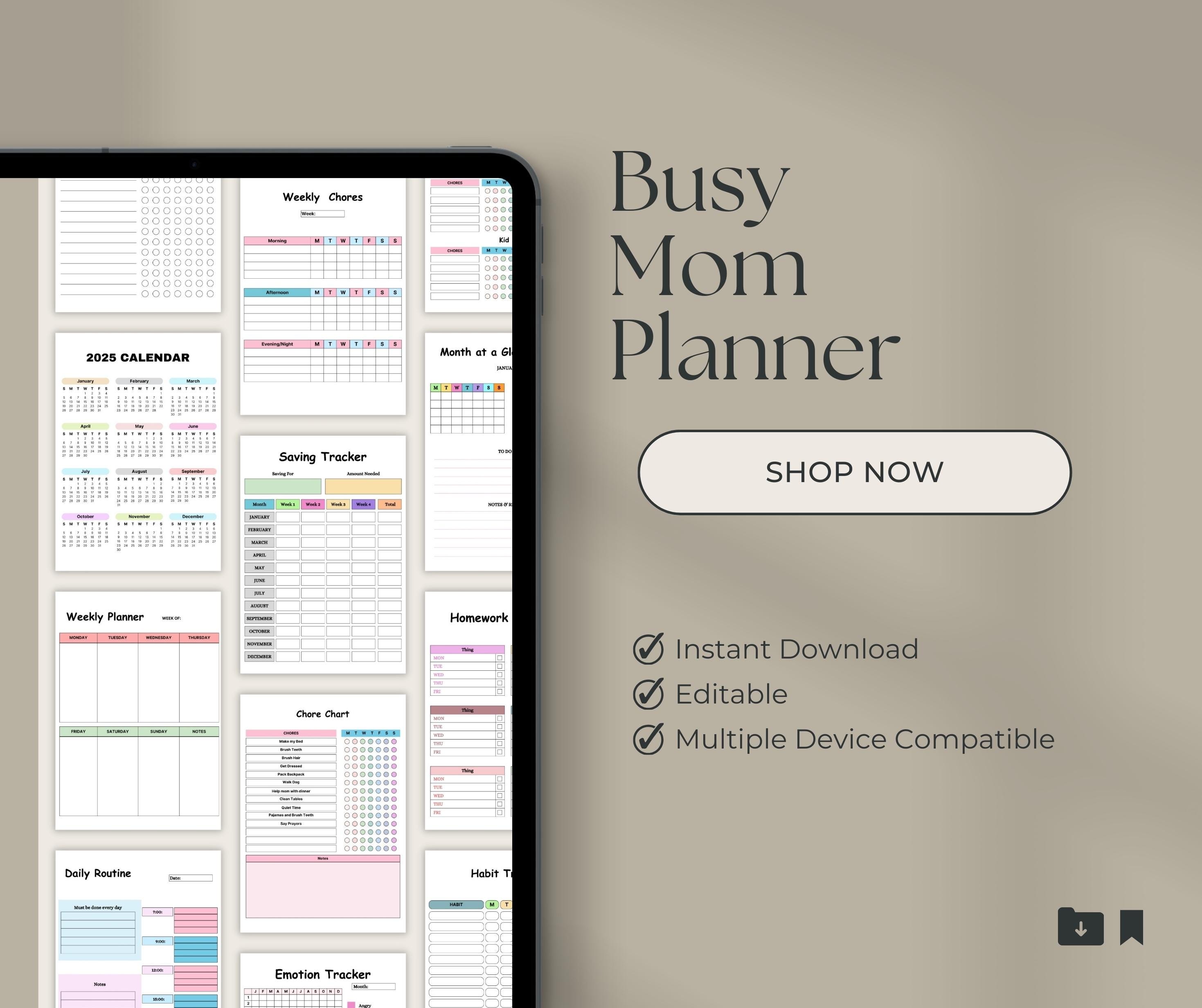 Simple Daily Planner for Working Moms — Free Printable