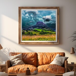 Montdegur Canvas Art, Home Wall Decor, Montdegur Hdr Castle Poster, Castle Art Photo, Architecture Poster Castle Wall Print Home Wall Decor