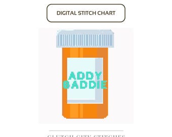 Addy Baddie - Gráfico de ponto cruz digital