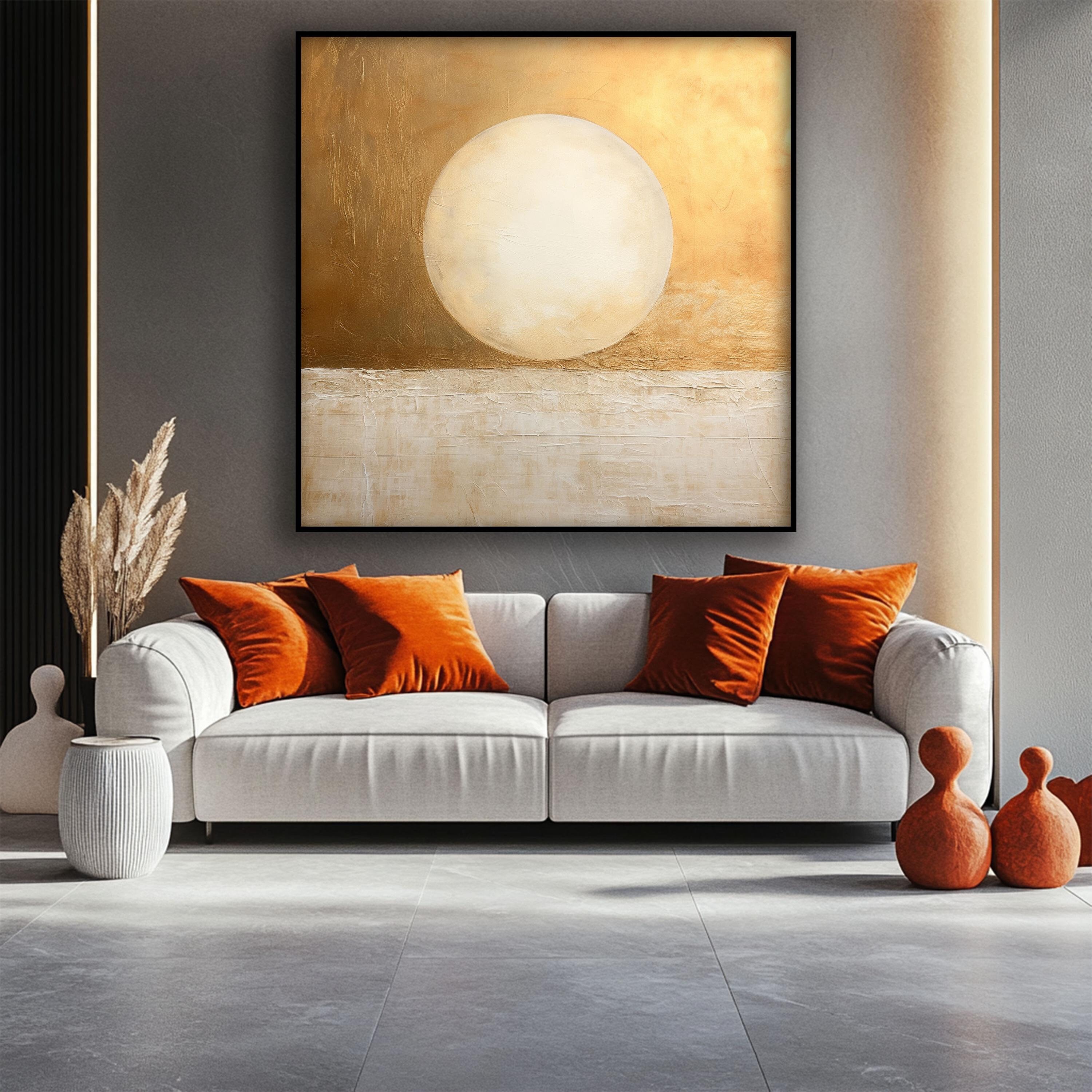 油絵 トップ 油彩 油彩画 絵画 アートパネル【赤い満月】 油絵 油彩