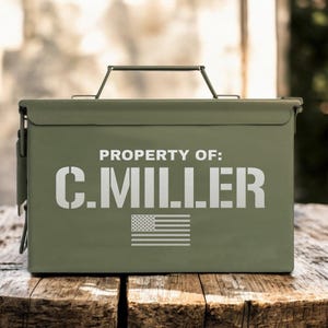Personalized Military Ammo Box for Men, Groomsmen Gifts, Father&#39;s Day Presents, Gifts for Him