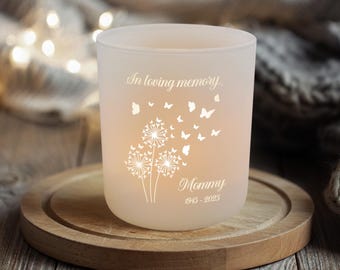 Custom In Loving Memory Candle Holder, Personalized Remembrance Tealight Candle, Unique Sympathy Keepsake
