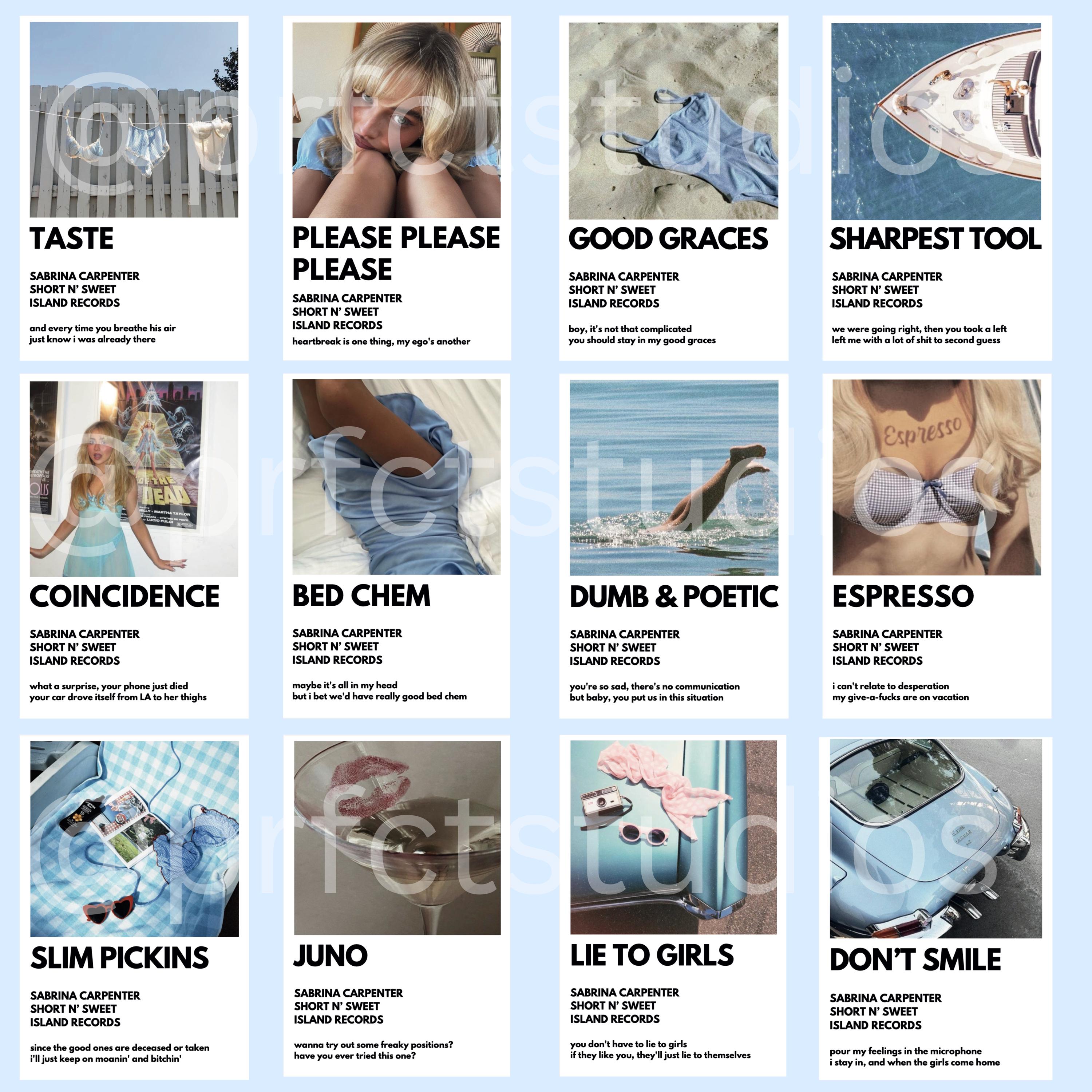 Sabrina Carpenter Short n Sweet Digital Wall Prints and Posters