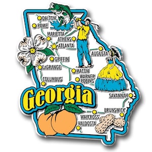 Georgia - GA Jumbo State Magnet – Collectible Souvenirs & Gifts Made in the USA