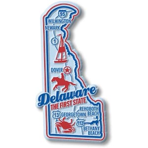 Delaware -DE Premium State Magnet Collectible Souvenir Made in the USA